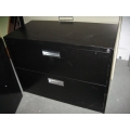 Hon Black 2 Drawer Lateral File Cabinet, Locking